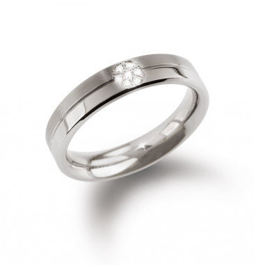 alliance mariage titane diamants