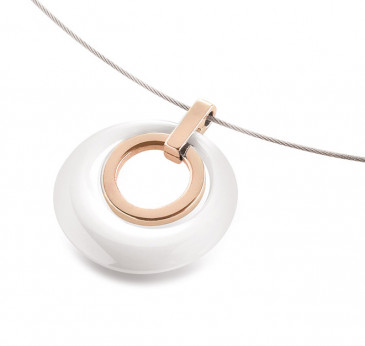 Pendentif dame céramique