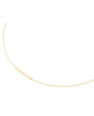 Collier cable acier plaqué Or