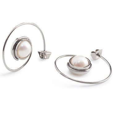 Boucles d'oreilles Titane et perles