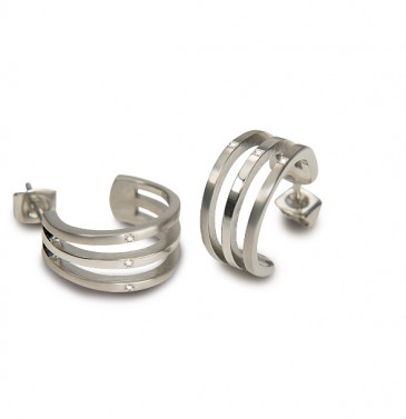 Boucles d'oreilles Titane et diamants