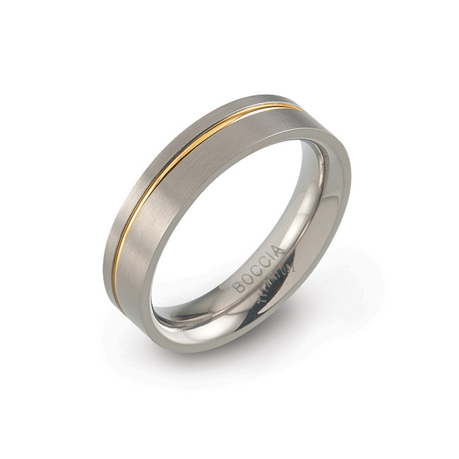 Alliance plate pour homme qualite et design en pur Titane