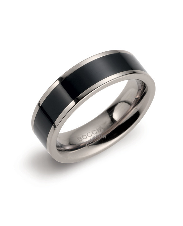 Bague titane hotsell noir