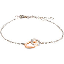 Bracelet deux anneaux enchaînés