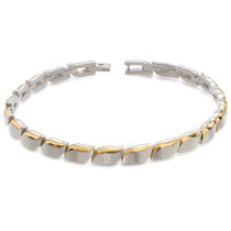 Bracelet maillons bicolore