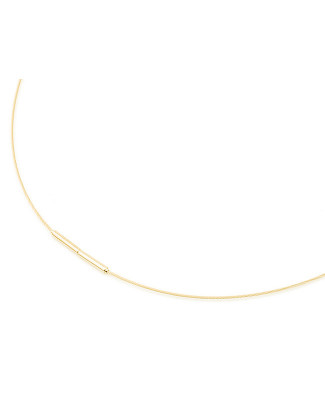 Collier cable acier plaqué Or