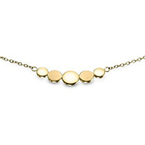 Collier pastille Titane dorée