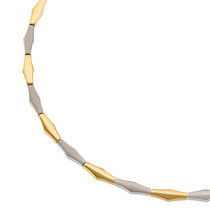 Collier femme bicolore Titane