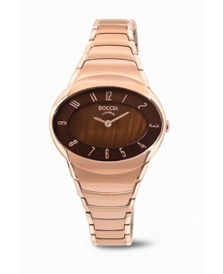 Montre ovale femme tout titane