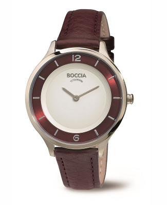 montre Titane dame couleur grenat