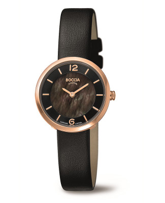 Montre Titane femme nacre noire 